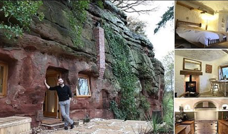 Un om de afaceri a construit o casă într-o peșteră
