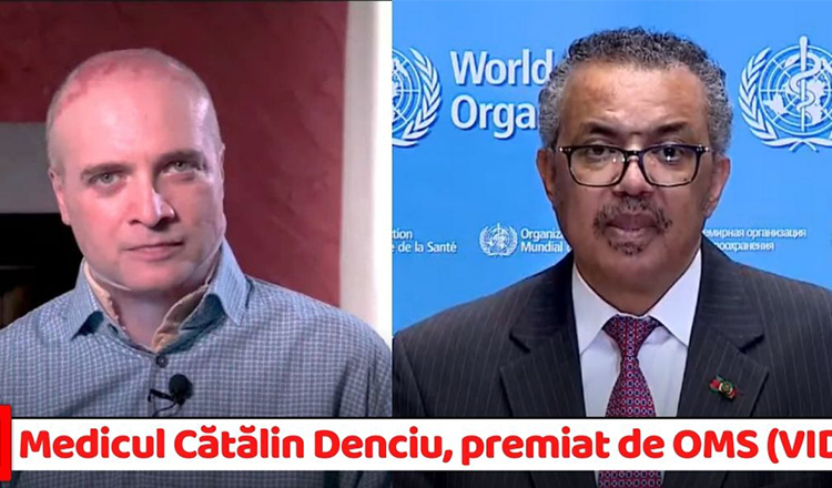 Directorul Organizației Mondiale a Sănătății îl laudă pe medicul-erou Cătălin Denciu: ”Astăzi îl vom onora printr-un premiu pentru sacrificiul și exemplu său”